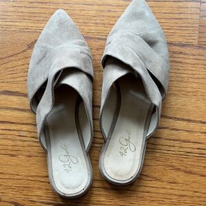 42 GOLD Women's Taupe Suede Mules